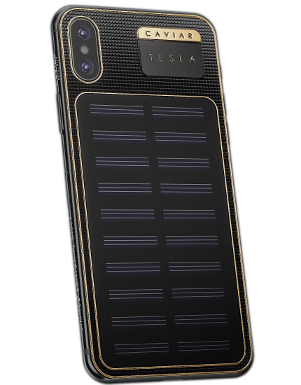 Caviar выпустила смартфон iPhone X Tesla со встроенной в корпус солнечной батареей