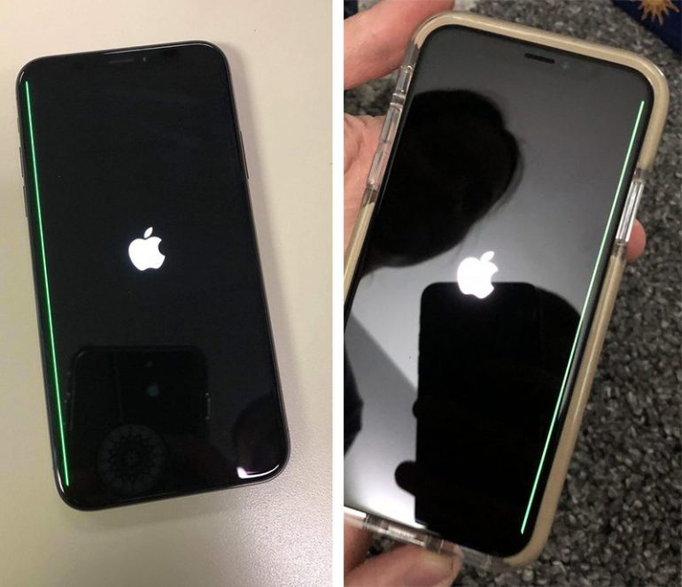 Опять 25: на дисплеях iPhone X появляются зелёные полосы без видимых причин