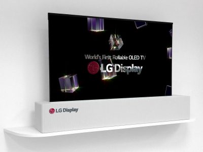 LG привезла на CES 2018 первый в мире гибкий 65-дюймовый 4K OLED-телевизор, который умеет «сворачиваться» в подставку