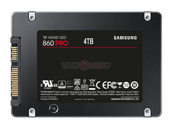 Samsung раскрыла характеристики и цену SSD 860 Pro ёмкостью 4 ТБ