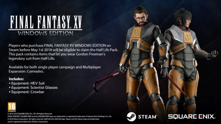 В Final Fantasy XV для ПК будет костюм Гордона Фримена из Half-Life и демо-версия с первой главой