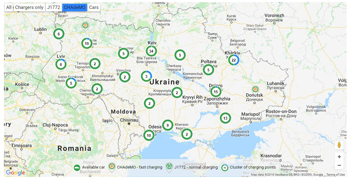 МВД: В Украине уже зарегистрировано 6613 электромобилей, 81% рынка занимает Nissan Leaf (из них 80% – подержанные)