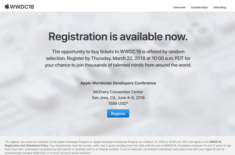 В этом году конференция для разработчиков Apple WWDC 2018 пройдет с 4 по 8 июня