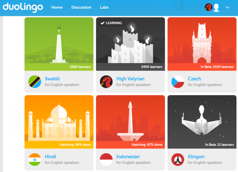 Онлайн-сервис Duolingo запустил курс изучения клингонского языка из сериала Star Trek (там же можно выучить высокий валирийский из Game of Thrones)