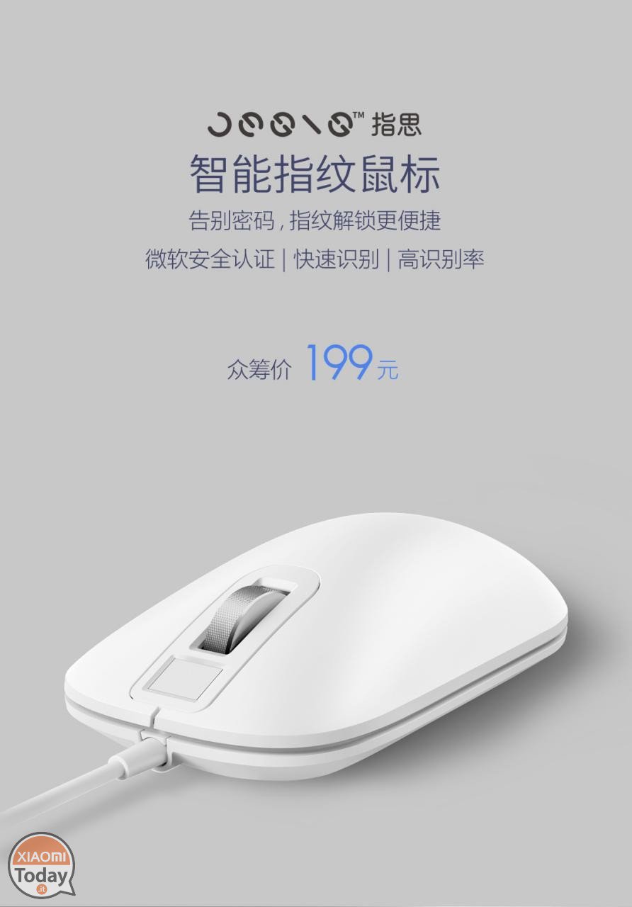 Мышь Xiaomi Mouse Jesis J1 со сканером отпечатков пальцев стоит $30