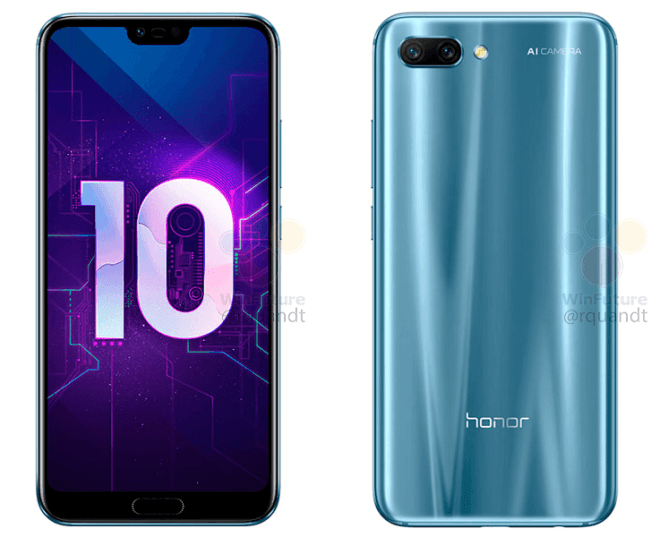 В сеть попали официальные изображения и характеристики смартфона Huawei Honor 10, который представят уже 19 апреля