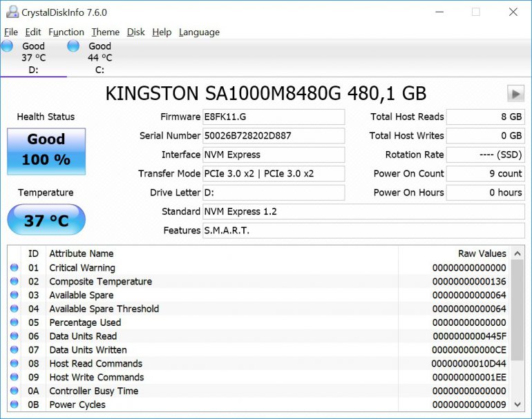 Обзор накопителя Kingston A1000 480 ГБ