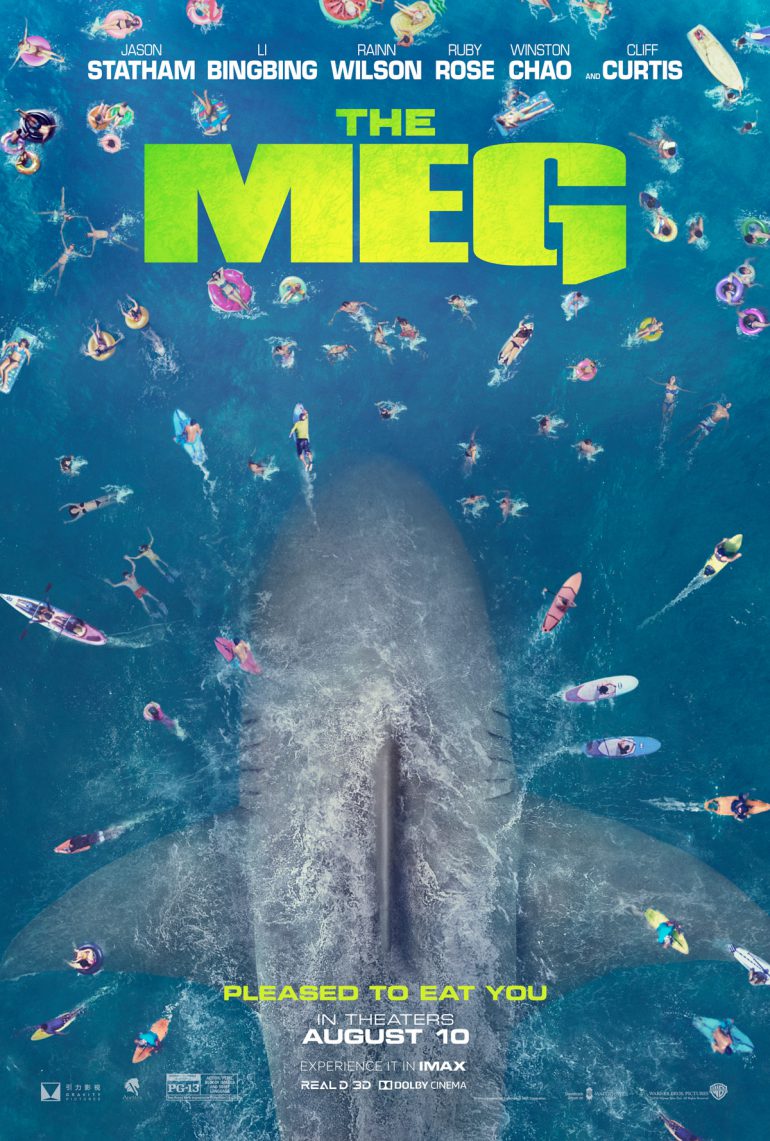 Первый трейлер триллера The Meg / «Мег», в котором Джейсон Стейтем спасает человечество от гигантских доисторических акул мегалодонов