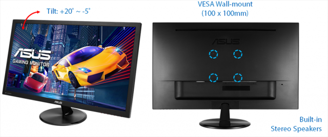 ASUS представила бюджетный игровой монитор VP228QG