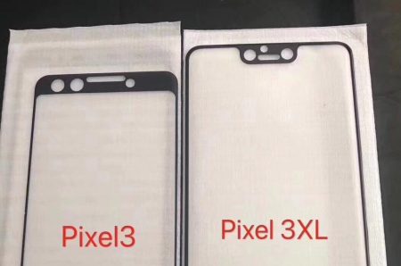 Фронтальные панели новых смартфонов Google Pixel запечатлены на фото. Вырез вверху экрана будет только у старшей модели