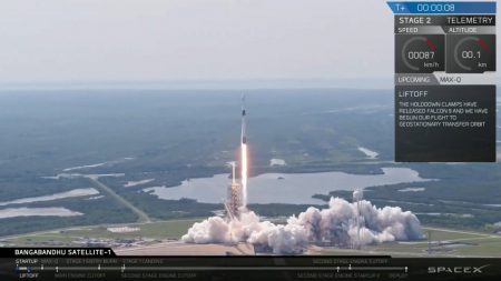 SpaceX впервые запустила мощнейшую модификацию ракеты Falcon 9 Block 5, которую планируется использовать для отправки астронавтов на МКС