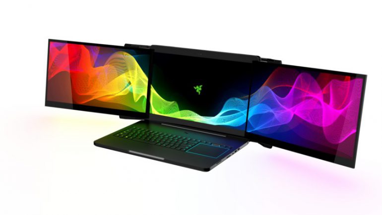 Lenovo запатентовала ноутбук с тройным складывающимся дисплеем, который похож на концепт Razer Project Valerie