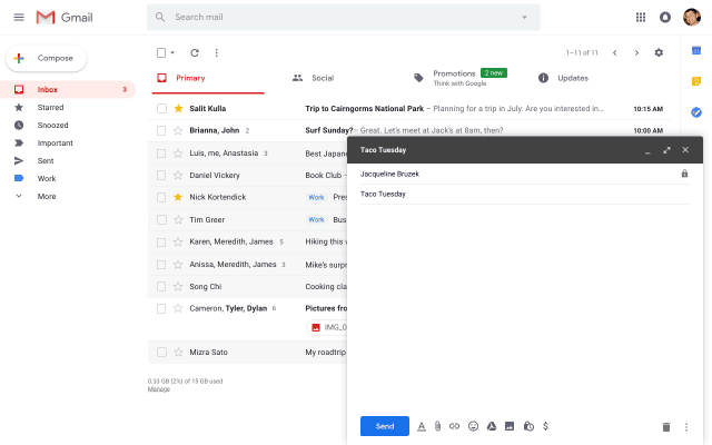 Функция Smart Compose для Gmail будет писать электронные письма за пользователя