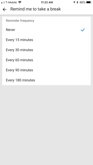 ПО YouTube на Android и iOS отныне могут напоминать пользователям делать перерывы при длительном просмотре видео