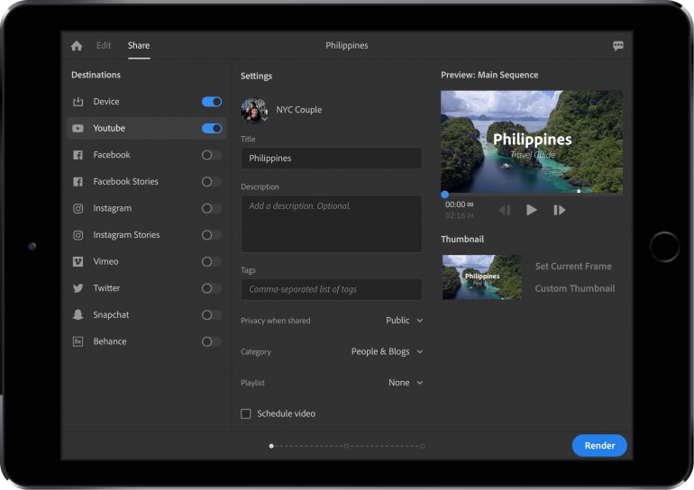 Adobe анонсировала кроссплатформенный видеоредактор Project Rush с простым интерфейсом для десктопов и смартфонов