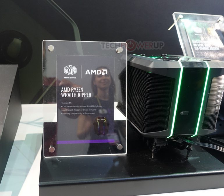AMD и Cooler Master создали огромный кулер Wraith Ripper для охлаждения 32-ядерного процессора Threadripper 2 с TDP 250 Вт