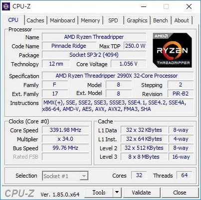 Ryzen Threadripper 2990X: Первые технические подробности и сведения о производительности 32-ядерного процессора AMD