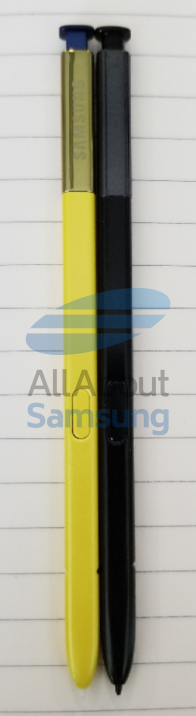 Опубликованы изображения стилуса Samsung Galaxy Note9 в разных цветах (+ сравнение со стилусом Galaxy Note8)