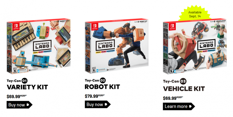 Nintendo представила новый набор Toy-Con 3: Vehicle Kit для конструктора Labo, который позволяет управлять машиной, самолетом и субмариной