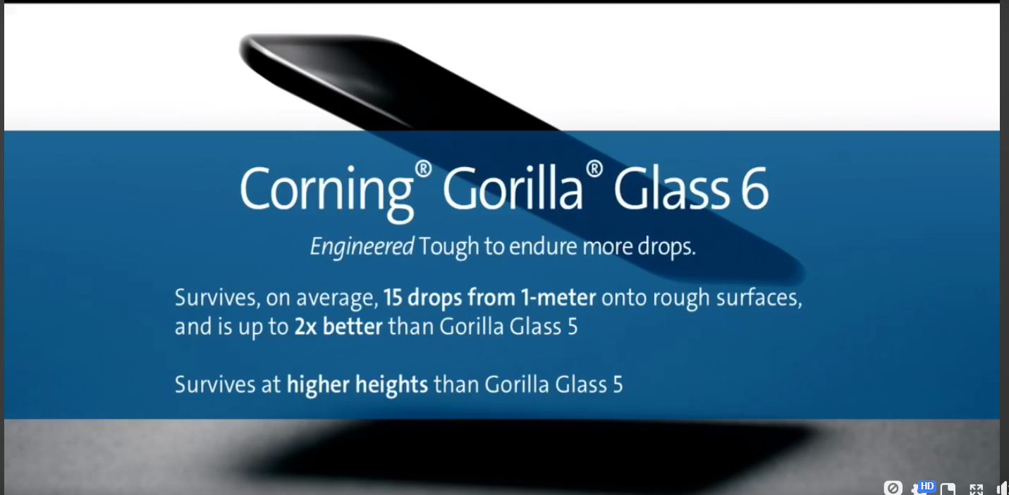 Представлено защитное стекло Gorilla Glass 6, которое даст смартфону 15 «жизней» (в теории)