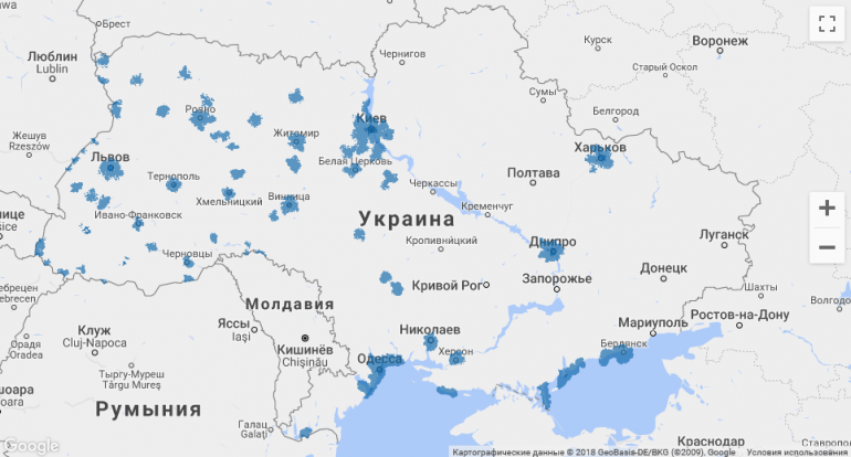«Киевстар» запустил 4G на частотах 1800 МГц в Умани, LTE-покрытие оператора доступно уже 15 млн украинцев