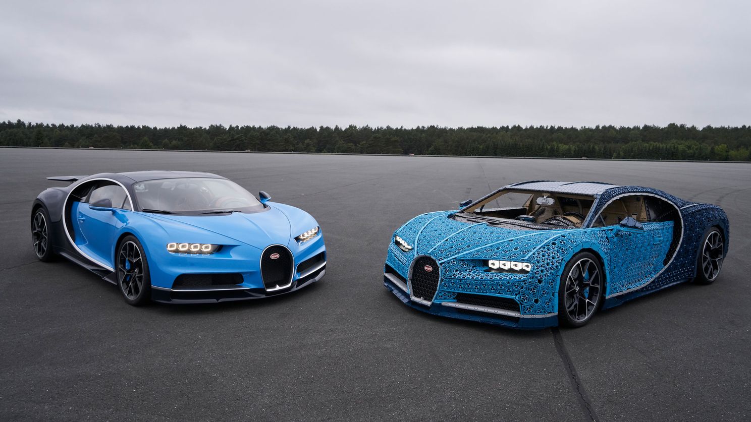 LEGO собрала полноразмерный Bugatti Chiron из 1 млн деталей конструктора и 2304 электродвигателей. И он умеет ездить