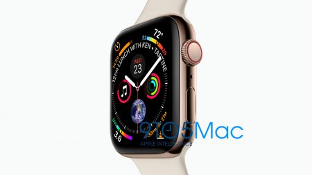 Новые умные часы Apple Watch Series 4 с увеличенным экраном показались на официальном изображении