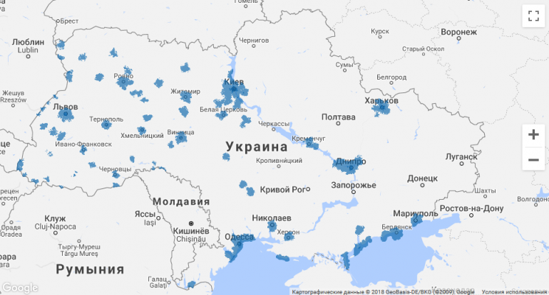 «Киевстар» запустил 4G на частотах 1800 МГц в Мариуполе, Мелитополе и 117 близлежащих населенных пунктах