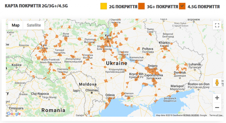 lifecell обеспечил доступ к 4G-сети почти в 2000 населенных пунктах, где проживает более 21 млн украинцев