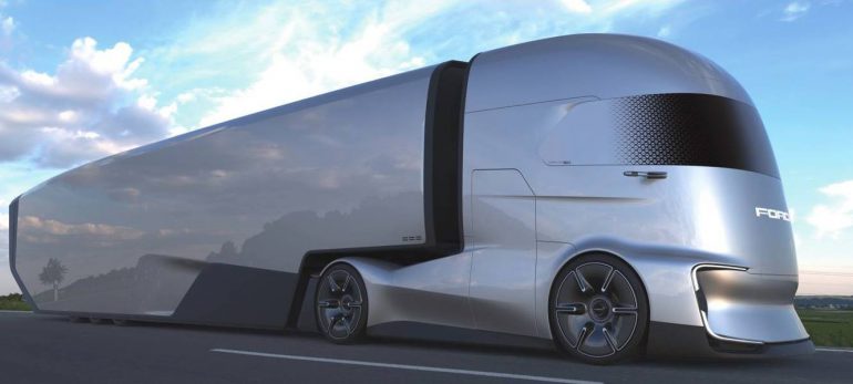 Ford F-Vision Future Truck - концепт электрического грузовика, дизайн которого вдохновлен супергероями Marvel (и немного Tesla Semi)