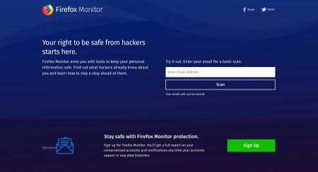Сервис Firefox Monitor предупредит пользователей, если их личные данные окажутся под угрозой