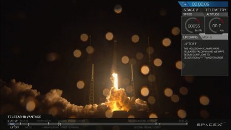 SpaceX успешно вывела на орбиту телекоммуникационный спутник Telstar 18V