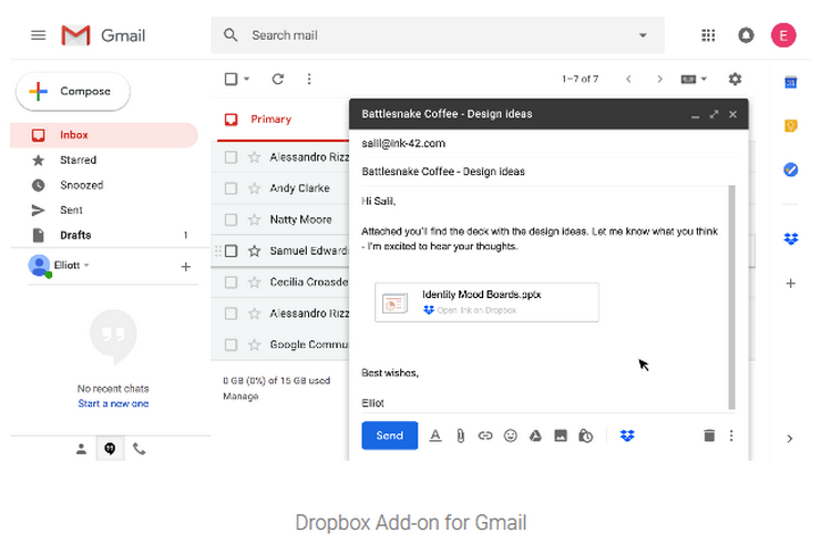 Google добавила в Gmail интеграцию некоторых функций сервисов Dropbox, Box, Jira и Egnyte
