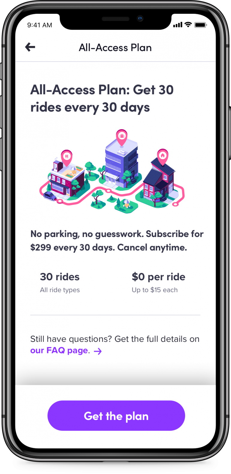Сервис заказа такси Lyft запустил в США ежемесячную подписку All-Access Plan, за $299 клиент получает 30 поездок стоимостью до $15