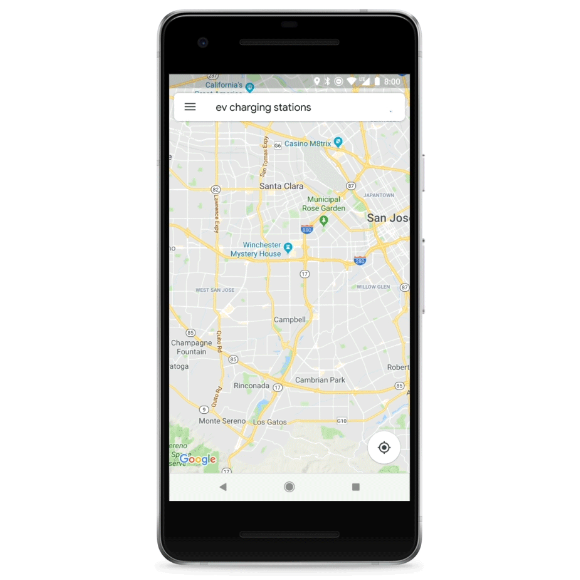 На Google Maps теперь отображается информация о зарядных станциях для электромобилей, включая тип, мощность и свободные порты