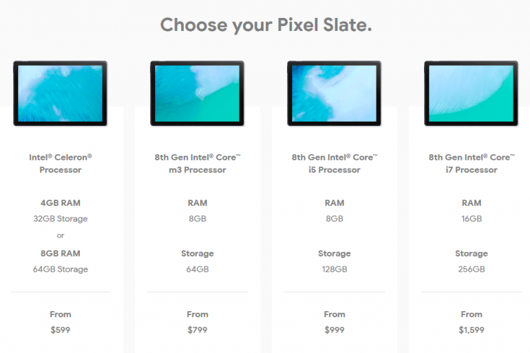 Анонсирован Google Pixel Slate - премиальный планшет 2-в-1 на основе Chrome OS стоимостью от $599 до $1599