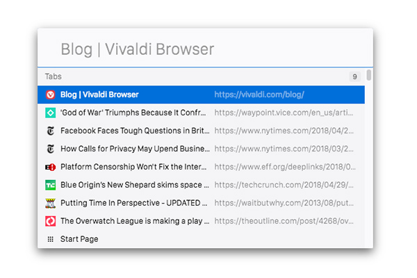 Вышла новая версия браузера Vivaldi 2.1 с улучшенной функцией «Быстрые команды»