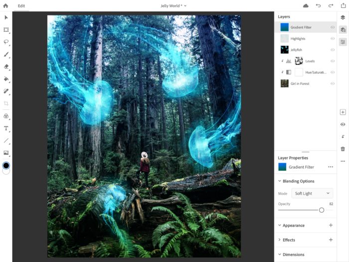 Adobe представила полноценную версию Photoshop CC для планшетов iPad, релиз состоится только в 2019 году