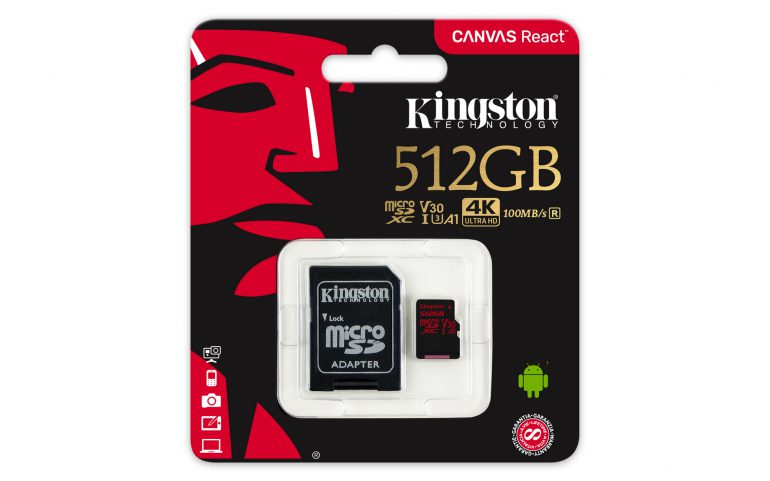 Kingston расширил модельный ряд карт памяти Canvas React, добавив SD и microSD версии емкостью до 512 ГБ