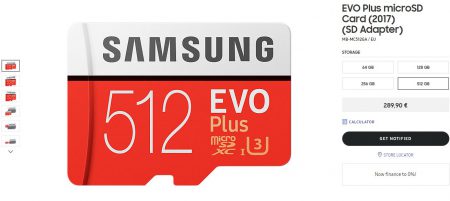 Новая карта памяти Samsung MicroSD EVO Plus на 512 ГБ стоит как добротный среднеуровневый смартфон