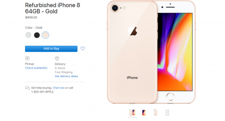 Apple начала продавать восстановленные iPhone 8 и 8 Plus. Сэкономить можно $100