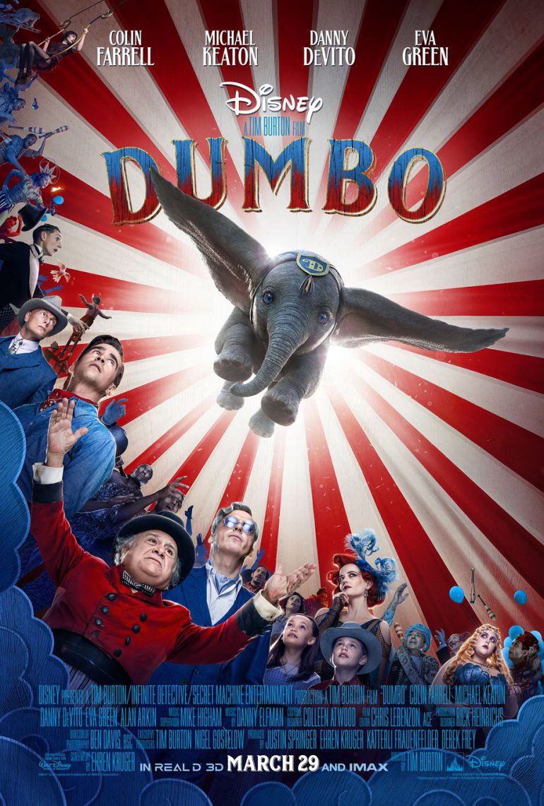 Первый трейлер кинофильма Dumbo / «Дамбо» от Тима Бертона с Колином Фарреллом, Евой Грин и Майклом Китоном