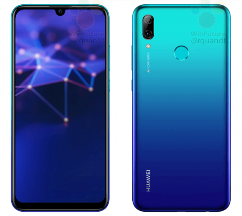 Опубликованы официальные рендеры и характеристики смартфона Huawei P Smart 2019