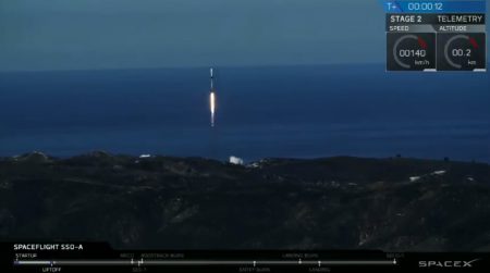 SpaceX в третий раз запустила уже дважды летавшую первую ступень Falcon 9 и снова посадила ее