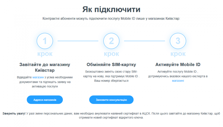 "Киевстар" официально запустил услугу Mobile ID для всей Украины