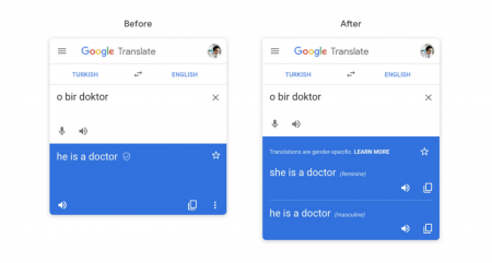 Google Translate теперь будет переводить с учетом гендерного аспекта