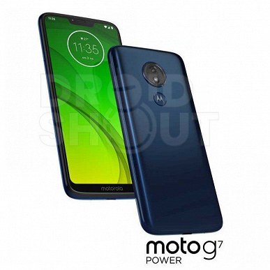 Пока еще не анонсированный смартфон Moto G7 Power с аккумулятором на 5000 мА•ч показался на новом рендере