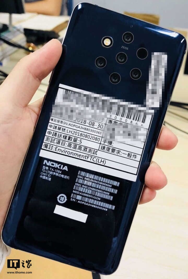 Появилось свидетельство скорого выхода смартфона Nokia 9 PureView, оснащенного камерой с пятью объективами