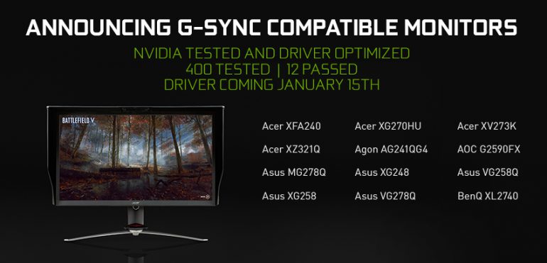 NVIDIA добавит поддержку технологии Adaptive-Sync (бывшей AMD FreeSync) уже в следующей версии графического драйвера