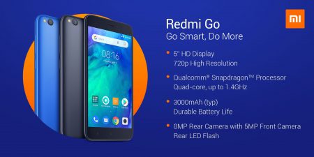 Ультрабюджетный смартфон Xiaomi Redmi Go представлен официально: Snapdragon 425, 1 ГБ ОЗУ, батарея на 3000 мАч и ценник 80 евро
